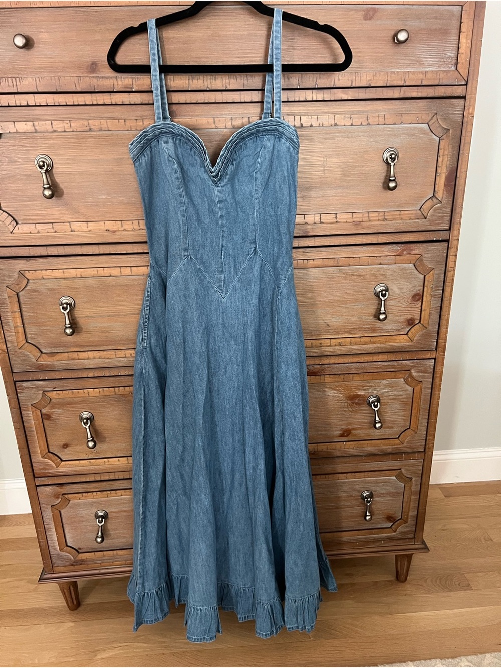 NWT Free people Another Season Denim Midi Dress - Picture 4 of 8